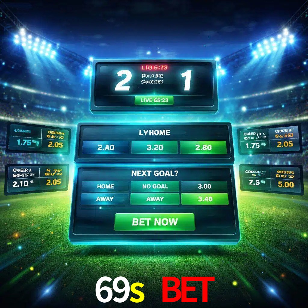 Vista de apuestas en vivo 69s bet durante un partido en curso
